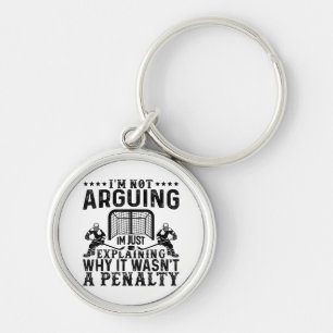 Hockey Player Arguing Gift Funny Hockey Keychain