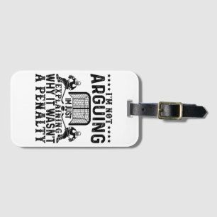 Hockey Player Arguing Gift Funny Hockey Luggage Tag