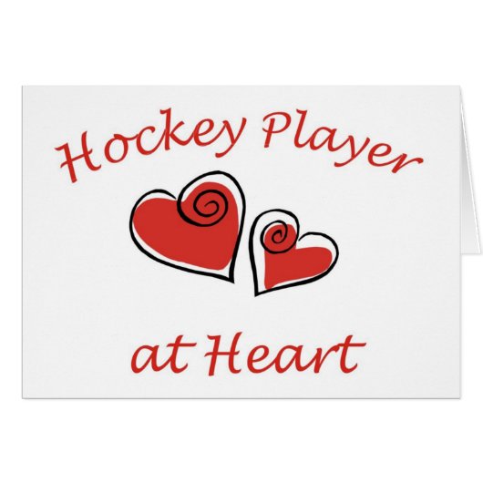 Hockey Player at Heart Cards (Front Horizontal)