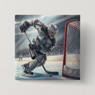 Hockey Player Button