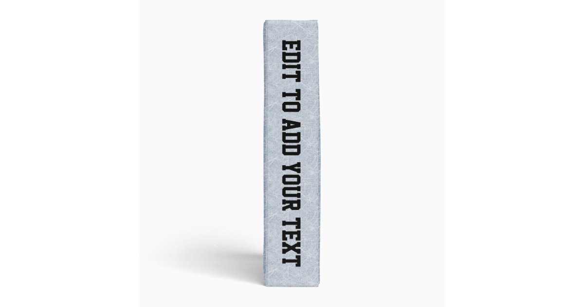 Hockey player customizable 3 ring binder zazzle
