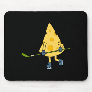 Hockey Player Cute Cheese Hobby Sports Performance Mouse Pad