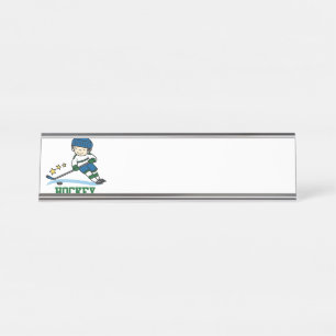 Hockey Player Desk Name Plate