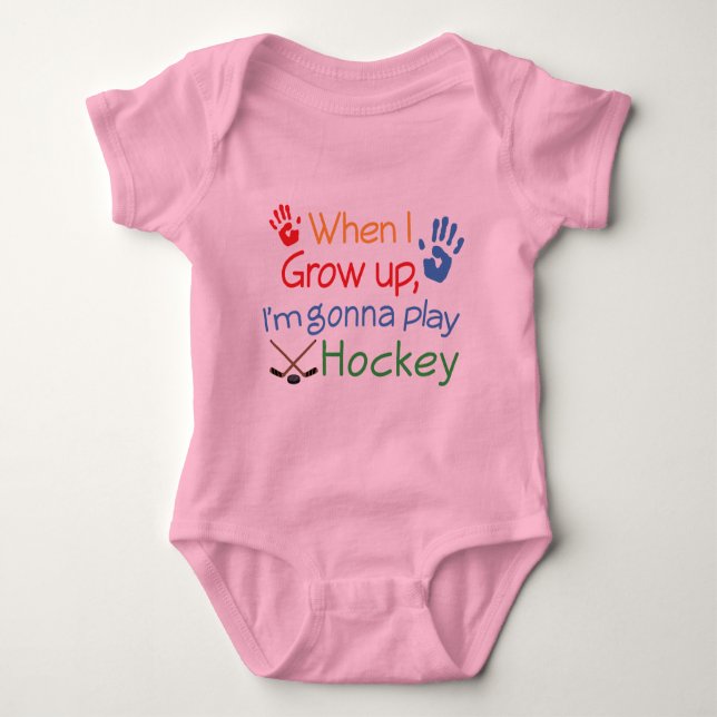 Hockey Player (Future) Baby Bodysuit (Front)