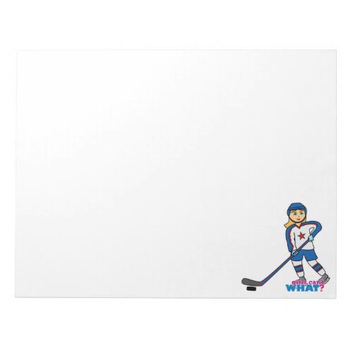 Hockey Player Girl Notepad