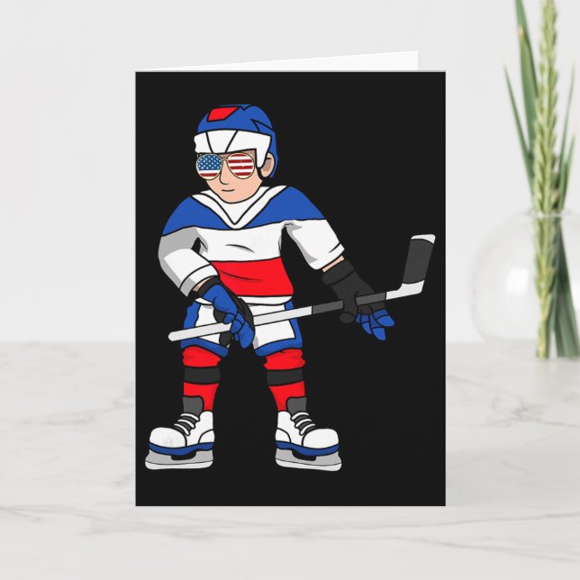 Hockey Player Hockey Lovers  Card (Front)