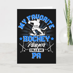 Hockey Player Ice My Favorite Hockey Player Calls Card