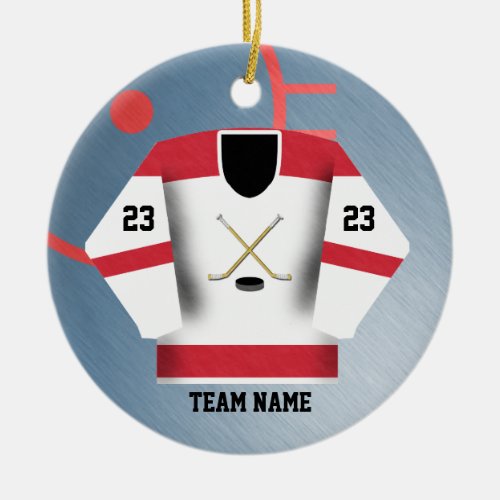 Hockey Player Jersey Ornament