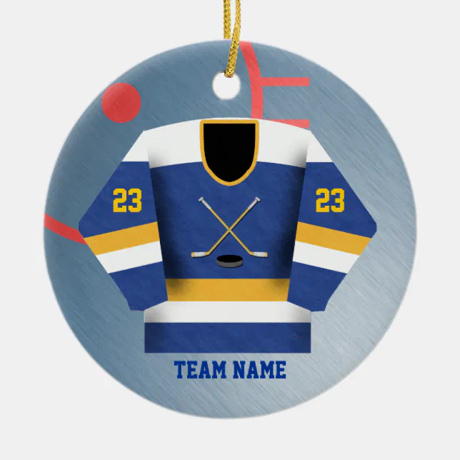 Hockey Player Jersey Ornament Zazzle