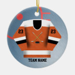 Hockey Player Jersey Ornament at Zazzle