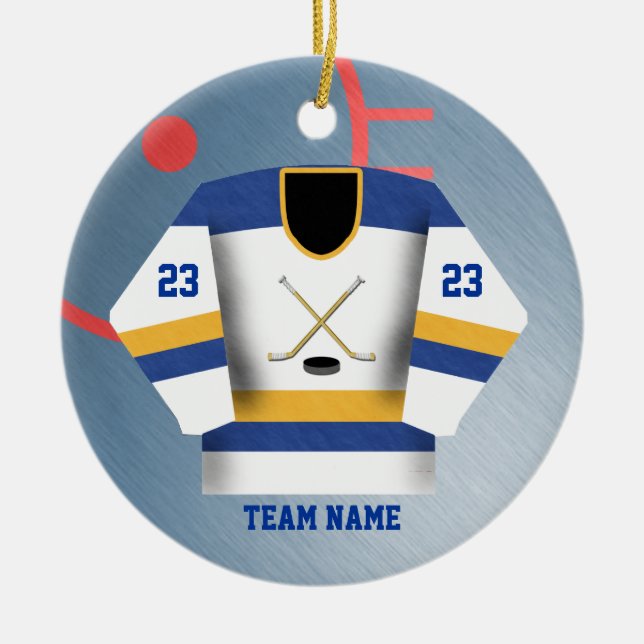 Hockey Player Jersey Ornament (Front)