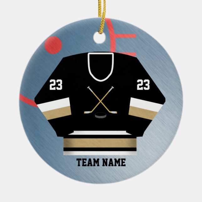 Hockey Player Jersey Ornament (Front)