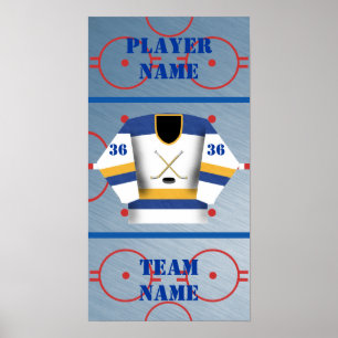 Hockey Player Jersey Poster