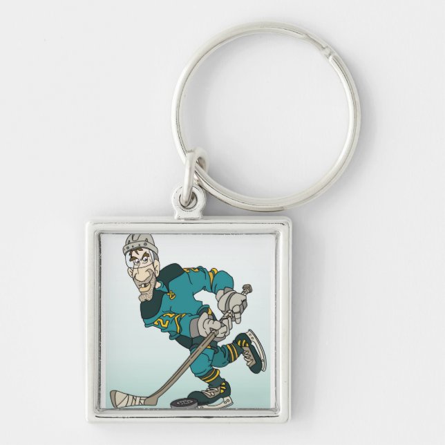Hockey Player Keychain (Front)