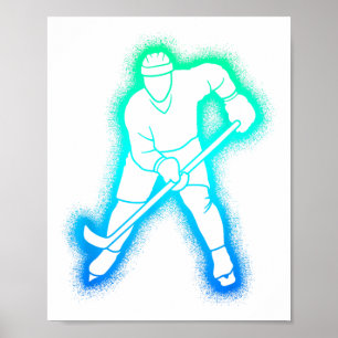 Hockey Player Kids Men Boys Ice Hockey Poster