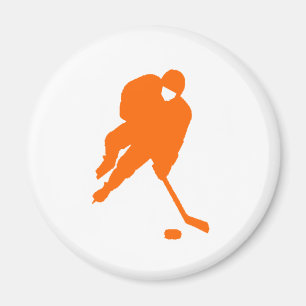 hockey player orange magnet