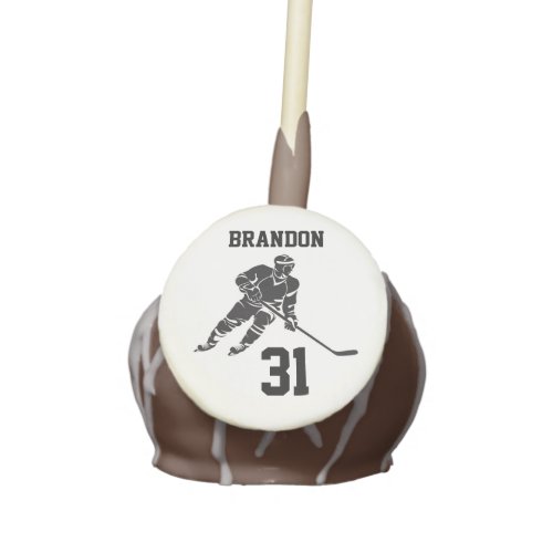 HOCKEY PLAYER PARTY CAKE POPS CUSTOM PERSONALIZED