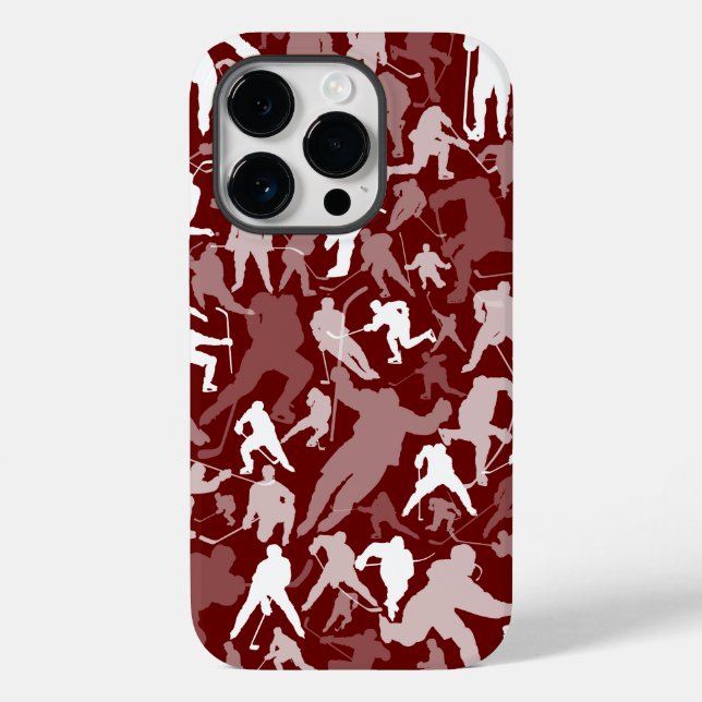 Hockey Player Pattern Case-Mate iPhone Case (Back)