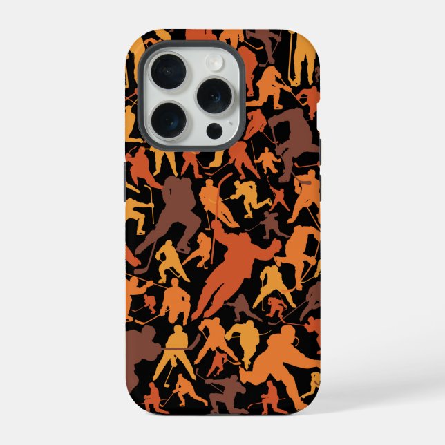 Hockey Player Pattern Iphone Case (Back)