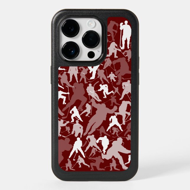 Hockey Player Pattern OtterBox iPhone Case (Back)