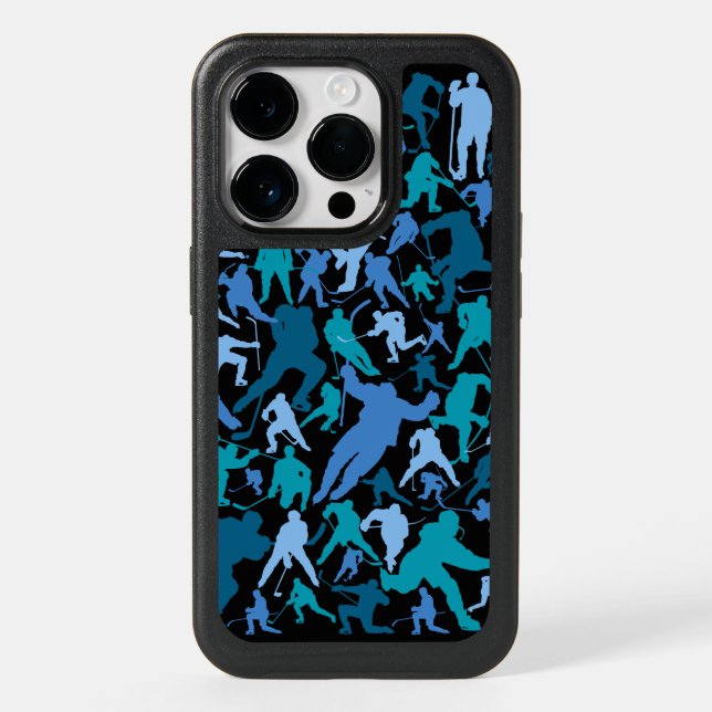 Hockey Player Pattern OtterBox iPhone Case (Back)