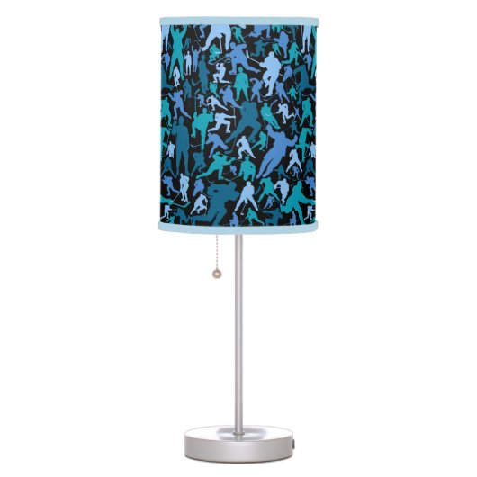 Hockey Player Pattern Table Lamp (Right)