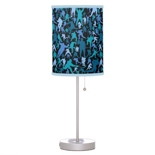 Hockey Player Pattern Table Lamp (Left)