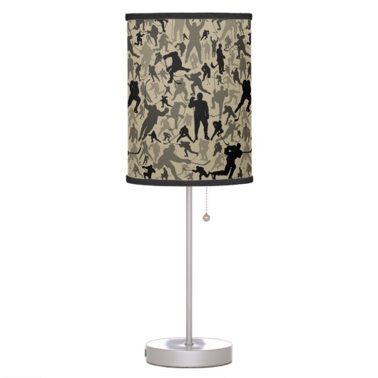 Hockey Player Pattern Table Lamp (Left)