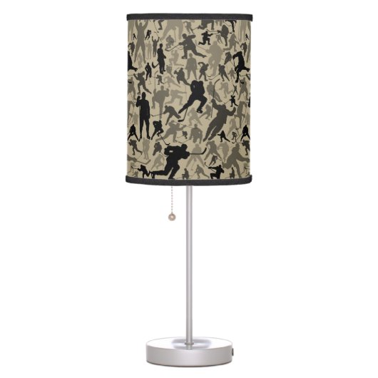 Hockey Player Pattern Table Lamp (Right)