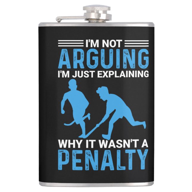 Hockey Player Penalty Flask (Front)