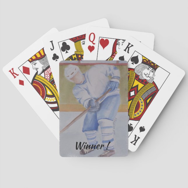 HOCKEY PLAYER PLAYING CARDS (Back)