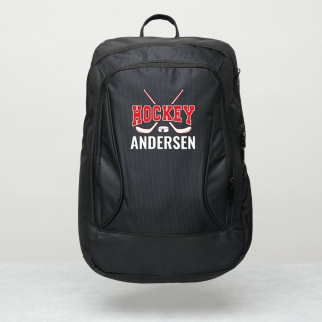 Hockey Player Port Authority® Backpack (Front)