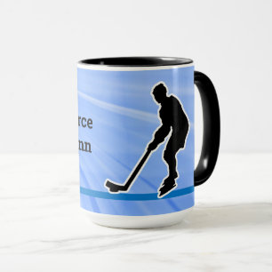 Hockey player Silhouette2 personalize Mug