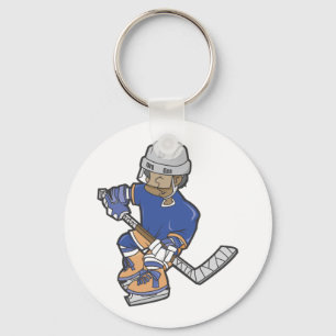 Hockey Player Skates Keychain