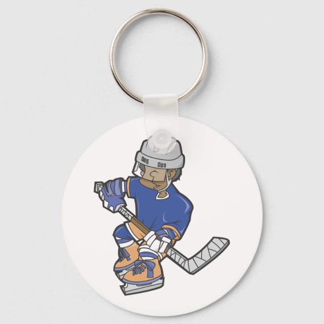 Hockey Player Skates Keychain (Front)