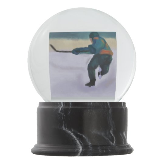 Hockey Player Snow Globe