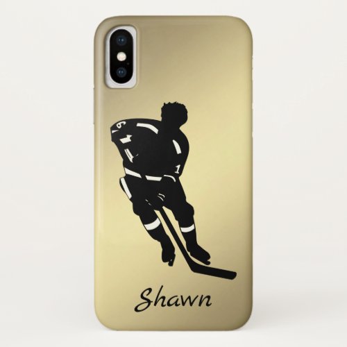 Hockey Player Sport Design iPhone X Case