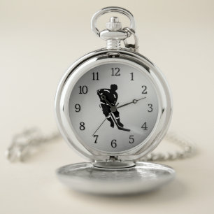 Hockey Player Sport Design Pocket Watch