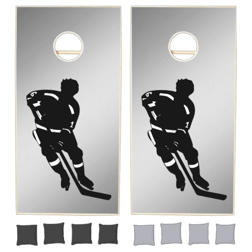 Hockey Player Sport Design Regulation Cornhole Set