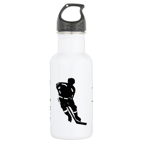 Hockey Player Sport Design Stainless Steel Water Bottle
