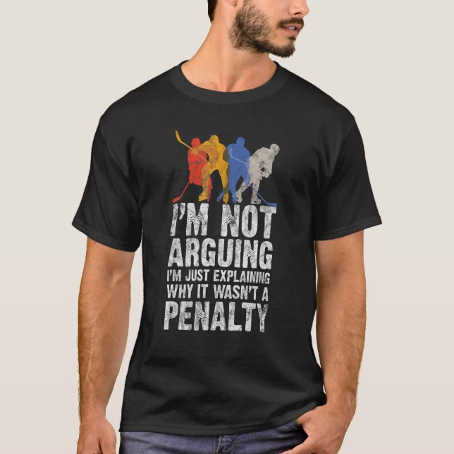 Hockey Player Sports Game Gag  Graphic T-Shirt (Front)