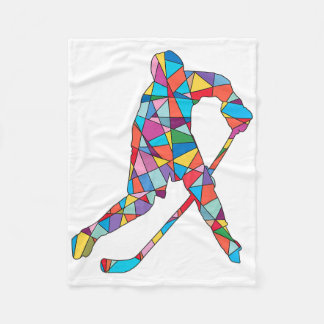 Hockey Player Sports Kids Men Boys Ice Hockey  Fleece Blanket