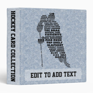 Hockey Player Trading Card Album, Customizable 3 Ring Binder