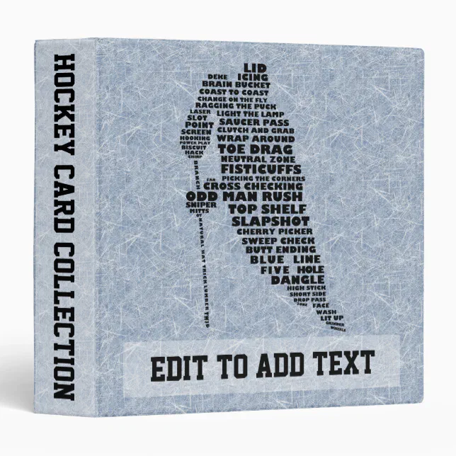 Hockey Player Trading Card Album, Customizable 3 Ring Binder | Zazzle