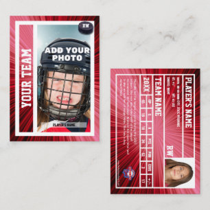 Hockey Player Trading Card Souvenir   Red Rays