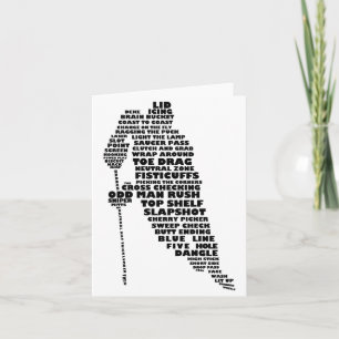 Hockey Player Tygraphy Art Card