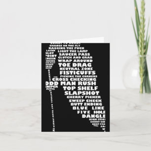 Hockey Player Tygraphy Childrens T Shirt Card