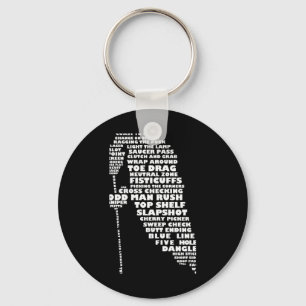 Hockey Player Tygraphy Childrens T Shirt Keychain