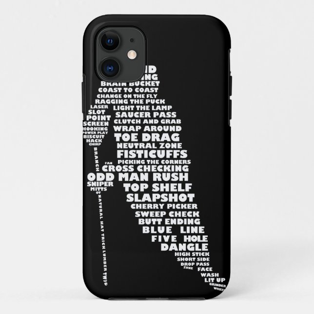Hockey Player Typography Design iPhone 5 Case (Back)