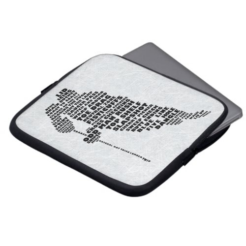 Hockey Player Word Art  Laptop Sleeve